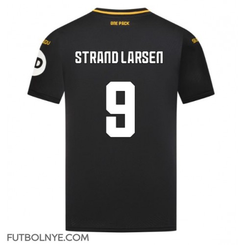 Camiseta Wolves Jorgen Strand Larsen #9 Visitante Equipación 2024-25 manga corta